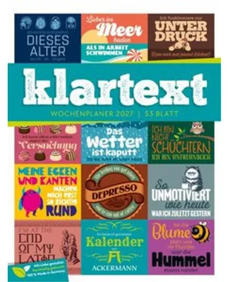 Obrázek produktu pro Klartext Sprüchekalender Wochenplaner 2027