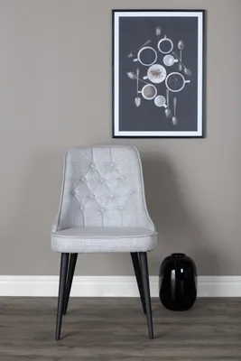 Produktbild von Venture Home Stuhl Velvet Deluxe Grau 2er-Pack