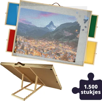 Produktbild von BREND BR-2224 Verstellbare Puzzleplatte mit 4 Schubladen für 1500 Teile