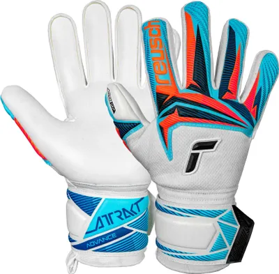 Produktbild von Reusch Torwarthandschuhe Attrakt Advance mit atmungsaktiven Mesh-Einsätzen 1080 white/light blue 7