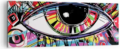 Produktbild von Bild auf Leinwand - Leinwandbild - Digital abstraktion farben - 140x50cm - Wand Bild - Wanddeko - Leinwanddruck - Bilder - Kunstdruck - Wanddekoration - Leinwand bilder - Wandkunst - AB140x50-2908