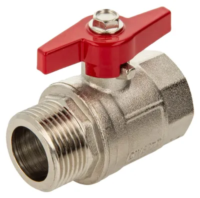 Produktbild von tecuro Kugelhahn, Innen- x Außengewinde G 1 Zoll (DN 25) Flügelgriff, Messing vernickelt
