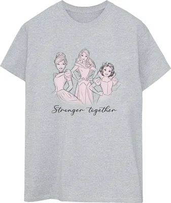 Produktbild von Disney - "Princesses Stronger Together" T-Shirt für Damen BI42991 (M) (Grau)