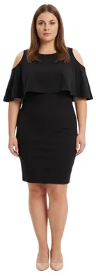 Image de Robe crayon élégante Calvin Klein pour femme, à épaules dénudées, taille S