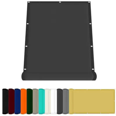 Image de Voile d'ombrage rectangulaire, 45 x 100 cm, protection UV, polyester, gris foncé