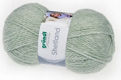 Produktbild von Gründl Shetland,Mützen u. Schalwolle 100g/170m,80% Polyacryl/20% Wolle salbei melange (02)