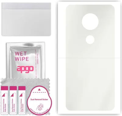 Produktbild von apgo Rückseite Schutzfolie, Matt, kompatibel mit Motorola Moto E5 Play, Hinten Hydrogel-Displayschutzfolie mit Positionierhilfe, kratzfest, einfache Montage
