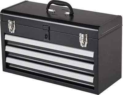 Produktbild von Hochwertige Werkzeugkiste - Werkzeugkasten mit 3 Schubladen - Werkzeugkoffer 520x218x304mm - Ideal für professionelle Handwerker und Heimwerker