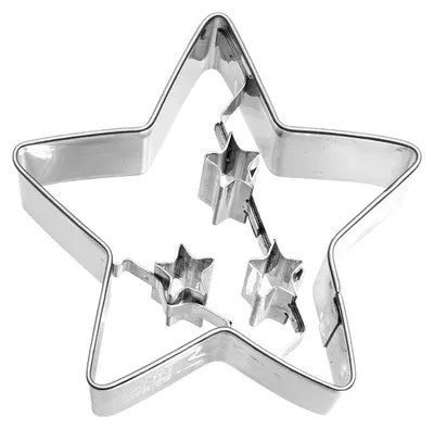 Produktbild von BIRKMANN Ausstechform Weihnachts-Stern, 6,5 cm, Edelstahl, mit Innenprägung, 191594