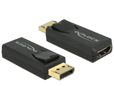 Produktbild von Delock 4K Passive - Videoadapter - DisplayPort männlich zu HDMI weiblich - Schwarz - 4K Unterstützung