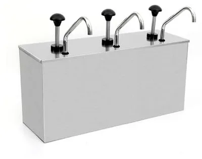 Produktbild von 3×4L Saucenspender aus Edelstahl, Pumpen-Soßenspender für verschiedene Saucen