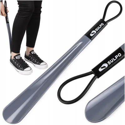 Produktbild von Sulpo Kunststoff Schuhanzieher lang 39cm grau mit Haken