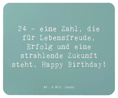 Produktbild von Mr. & Mrs. Panda Mauspad Spruch 24. Geburtstag - Meeresbrise - Geschenk, notebook, Erfolg, Jubiläum, mousematte, Mousepad, Liebe, Lebensfreude, pc, Alter, Mouse Pad