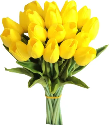 Obrázek produktu pro 20 kusů Umělé hedvábné tulipány, 35 cm - ideální pro Den matek, Velikonoce, Valentýna, domácí, kuchyňské a svatební dekorace
