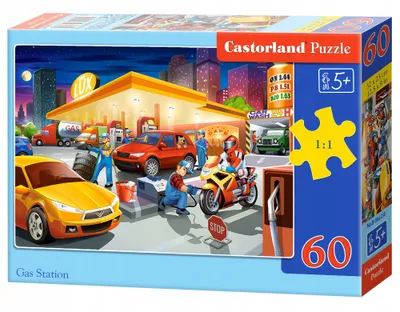 Produktbild von CASTORLAND Puzzle Tankstelle 60 Teile