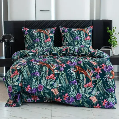 Produktbild von 3D-Baumwollbettwäsche 220x200 Affe