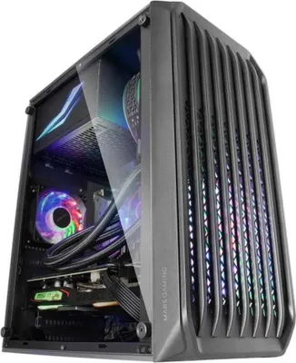 Produktbild von Mars Gaming MCS2, Mini Tower, PC, Schwarz, micro ATX, Mini-ITX, Gaming, 14,5 cm