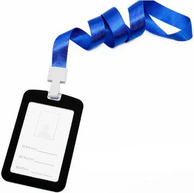 Image de Porte-badge avec lanière noir - Pratique et élégant pour lidentification KP35371