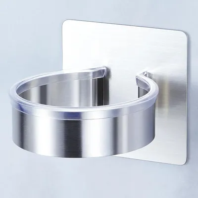 Produktbild von Wandmontierter, bohrfreier Haartrocknerhalter aus Edelstahl für Badezimmer, Hotel oder Friseursalon