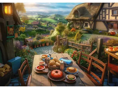 Produktbild von Frühstück mit Aussicht - Puzzle 1000 Teile