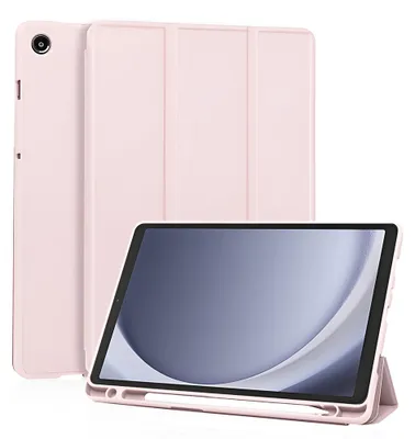 Obrázek produktu pro Techsuit – Flex Trifold pouzdro ve formě knihy s držákem na stylus pro Samsung Galaxy Tab A11 / Galaxy Tab A9 – růžové