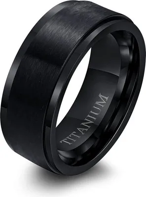 Produktbild von Titan Ring schwarz Herren matt 64 (20.3 mm Ø)