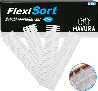 Zdjęcie produktu dla FlexiSort przegroda do szuflad przegroda do szuflad przegroda do szuflad organizer 4 szt