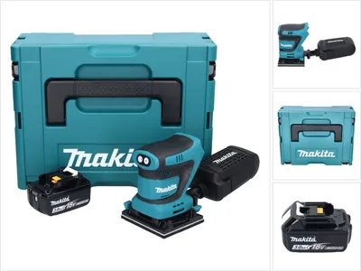 Immagine prodotto di Makita DBO 480 F1J Levigatrice orbitale a batteria 18 V 112 x 102 mm + 1x batteria ricaricabile 3,0 Ah + Makpac - senza caricabatteria