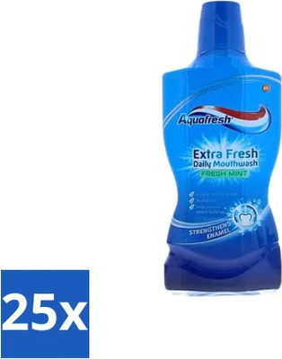 Productafbeelding van Aquafresh mondwater – Frisse munt – 500 ml - Voordeelverpakking - 25 stuks