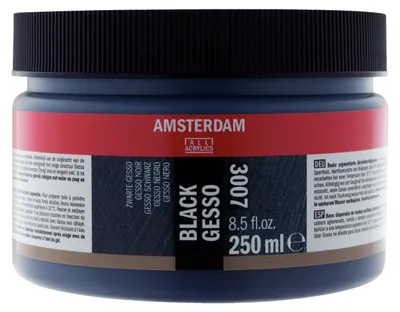 Produktbild von Royal Talens Gesso schwarze Grundierung 250 ml für Künstlerleinwände