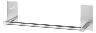Image de Porte-serviettes sans perçage, autocollant, barre en acier inoxydable 304, porte-torchon, fixation murale, porte-serviettes de bain, 30 cm