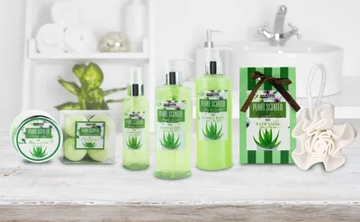 Produktbild von BRUBAKER Cosmetics Bade- und Dusch Set Aloe Vera - 10-teiliges Geschenkset in Vintage Wanne