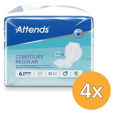 Productafbeelding van 4x Attends Inlegger Contours 6 (35 stuks)