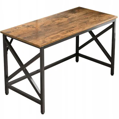 Zdjęcie produktu dla Biurko komputerowe 115 x 60 x 78 cm – rustykalne, styl loft