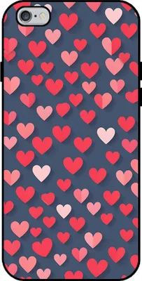 Produktbild von Smartphonica Telefon Fall passt iPhone 6/6s mit rosa und roten Herzen Impressum - TPU Backcover Fall mit rosa und roten Herzen Design
