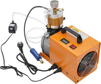 Zdjęcie produktu dla Wysokociśnieniowa sprężarka powietrza PCP – pompa sprężarki powietrza – ciśnienie 30 MPa – silnik 1,8 kW – wydajność 100 l/min – wtyczka UE 220 V –   – kolor pomarańczowy