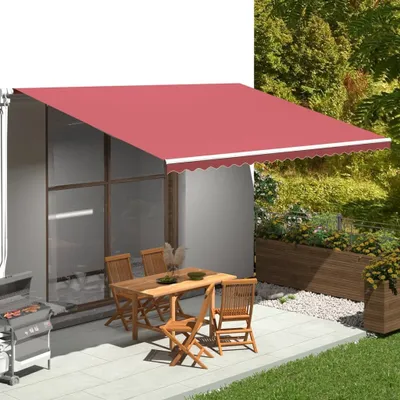 Obrázok produktu pre Maison Exclusive – Náhradný materiál na markízu, farba burgundská, rozmer 500 x 350 cm, materiál: polyester