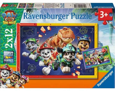 Produktbild von Kinderpuzzle 2x12 Teile - Paw Patrol 3 Dino Movie