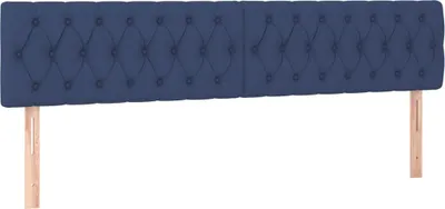Produktbild von vidaXL Kopfteile Blau 200x7x78/88 cm Stoff