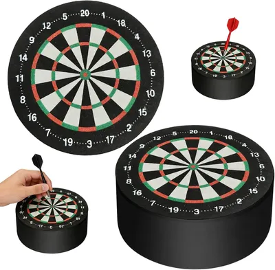 Produktbild von Dartpfeilhalter Mini, 2 Stück, Ø 10 cm, für Soft- und Steel-Darts, platzsparend für Zuhause