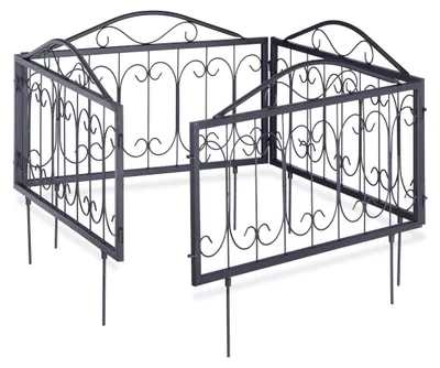 Immagine prodotto di Set di 4 elementi per recinzione da giardino in stile vintage, dimensioni 34,5 x 56,5 cm