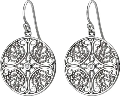 Produktbild von JOBO Ohrhänger 925 Sterling Silber 2 Zirkonia Ohrringe Silberohrringe