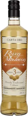 Immagine prodotto di Rum Malecon Añejo 3 Años Carta Oro 40,0 %  0,70 lt.