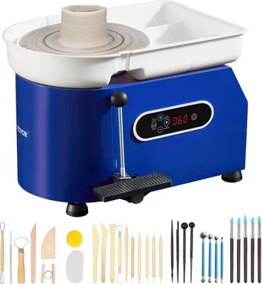 Productafbeelding van Famanu draaischijf - Compacte draaibank - Keramiekbewerking - Blauw