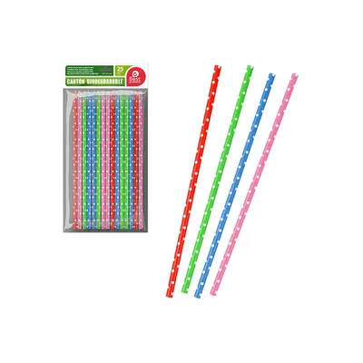 Produktbild von Strohhalme Best Products Green 25 Stücke Pappe (19,5 cm)