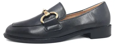 Image de Post Xchange : Chaussures pour femmes, chaussures basses, mocassins, couleur noire, style décontracté