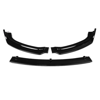 Zdjęcie produktu dla Spoiler przedniego zderzaka BMW serii 3 F30 F35, czarny błyszczący, modele 2016-2019, Czarny błyszczący