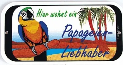 Produktbild von Türschild - Hier wohnt ein Papageien-Liebhaber - 308123
