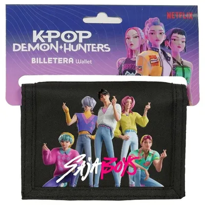 Zdjęcie produktu dla Safta K-pop, "Demon Hunters", portfel, kolor czarny. Dziecięcy, kolor czarny, jeden rozmiar