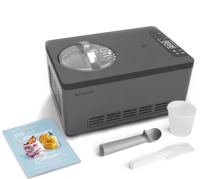 Produktbild von Springlane Eismaschine & Joghurtbereiter Elisa 2,0 L Anthrazit, Edelstahl, mit selbstkühlendem Kompressor 220 W